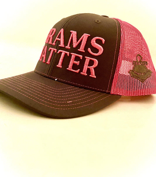 Grey/Pink mesh Snapback Hats - Grams Matter