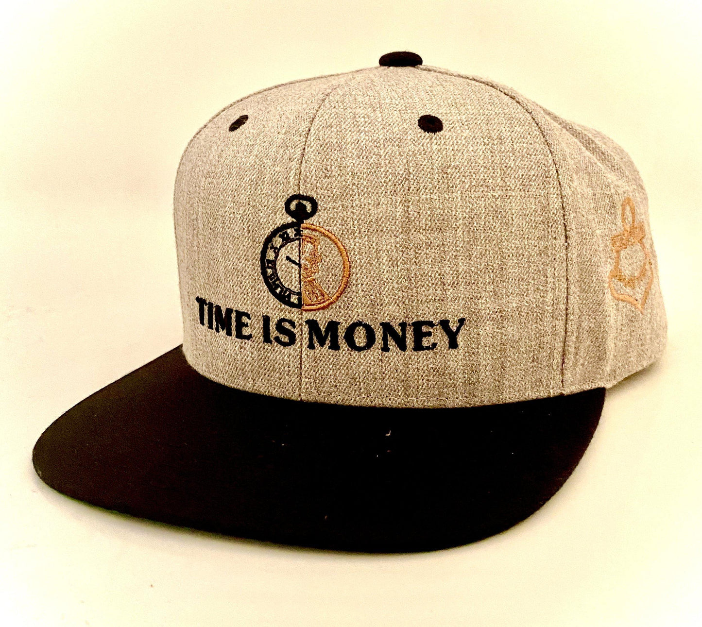 Time Is Money Multi-Color Khaki/Black/copper Snapback Hats - Grams Matter