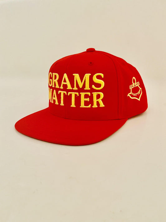 Red/Yellow Snapback Hats - Grams Matter