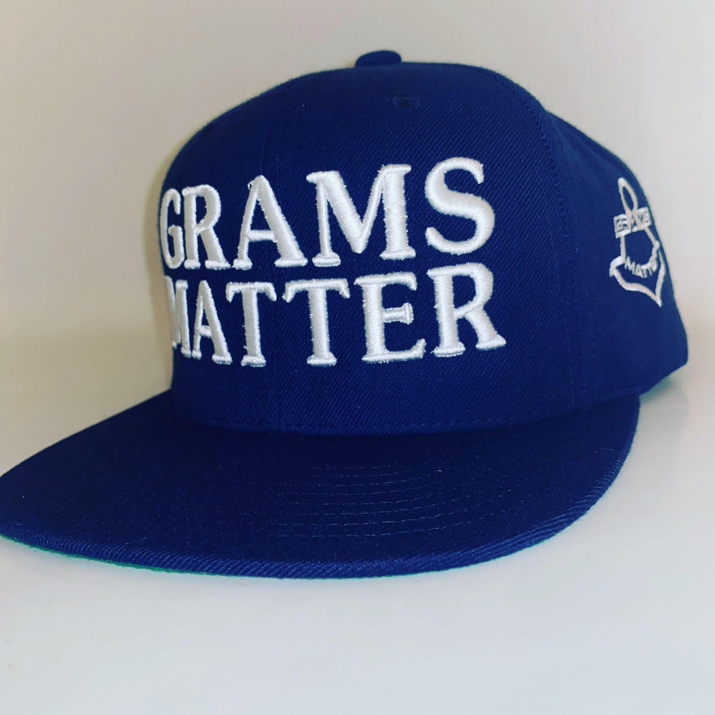 Blue/White Snapback Hats - Grams Matter