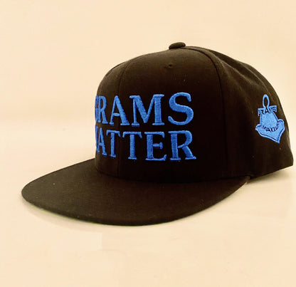 Black/Blue Snapback Hats - Grams Matter