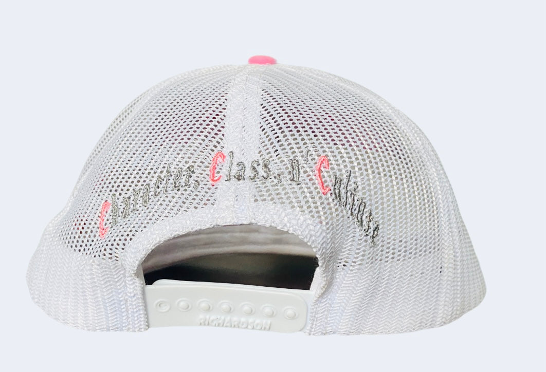 Pink/White mesh Snapback Hats