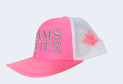 Pink/White mesh Snapback Hats