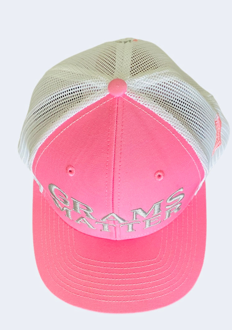 Pink/White mesh Snapback Hats