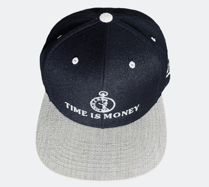 Time Is Money Multi-Color Black/Silver Snapback Hats